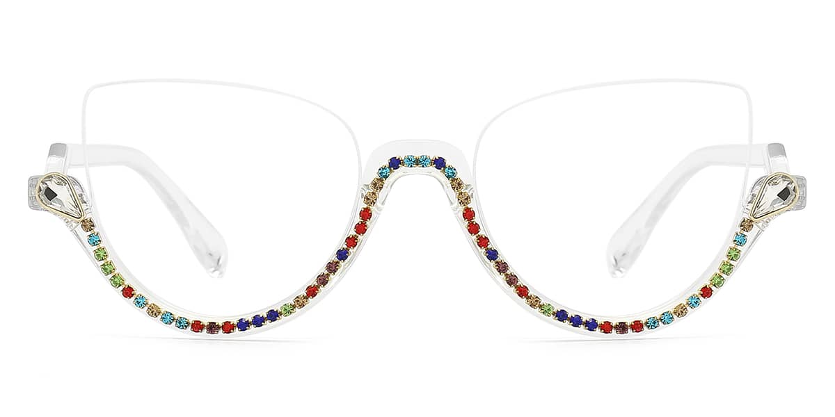 Cat eye Fancy Diamond Eyeglasses for Women