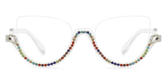 Cat eye Fancy Diamond Eyeglasses for Women