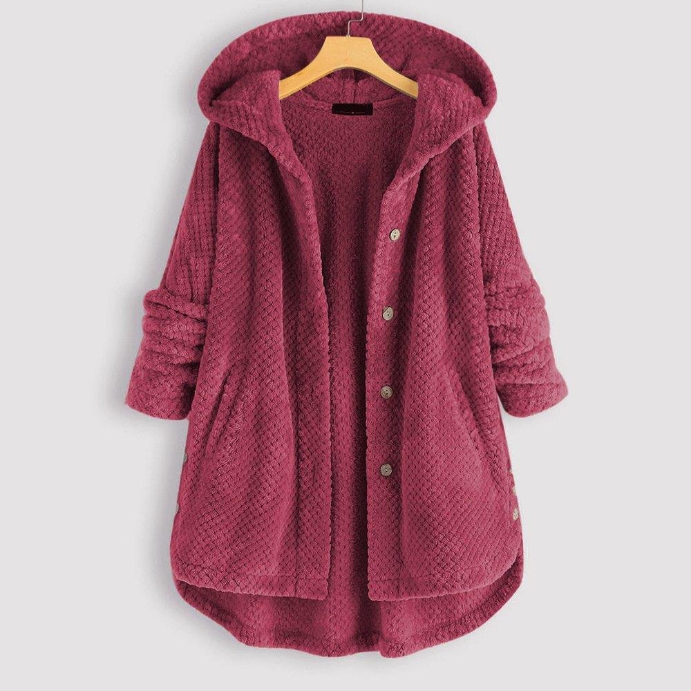 Winter Hooded Double Faced Fleece Sweater Coat