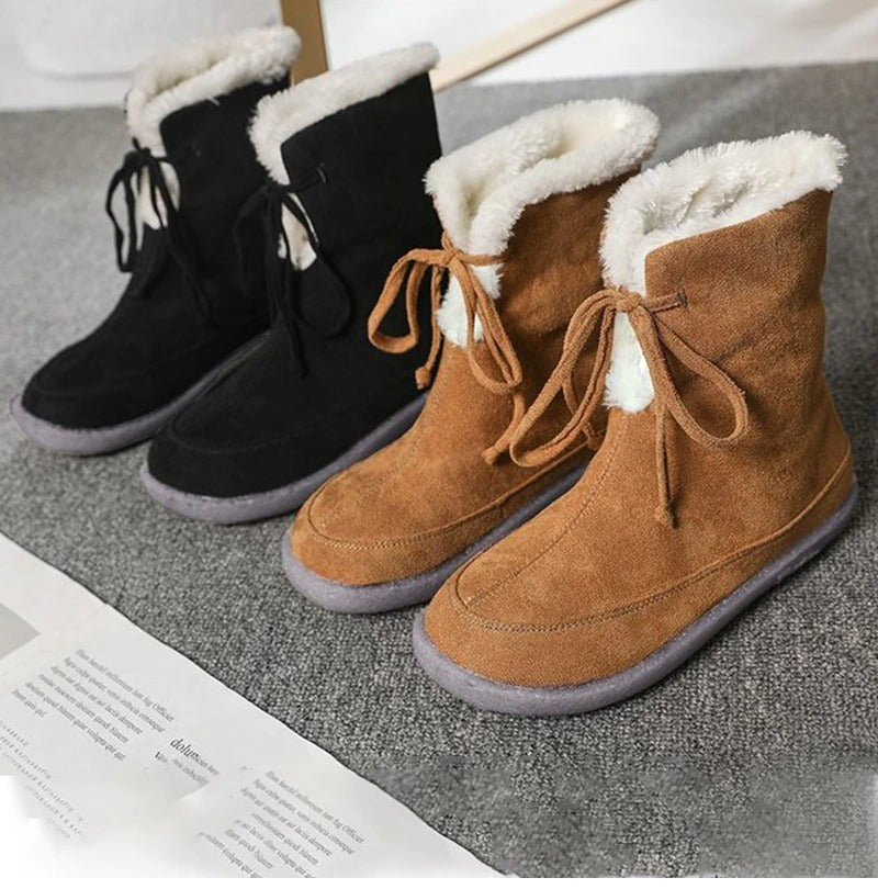 Women Diabetic Walking Snow Boots Warm Short Shoes