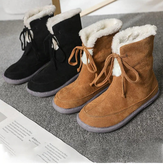 Women Diabetic Walking Snow Boots Warm Short Shoes