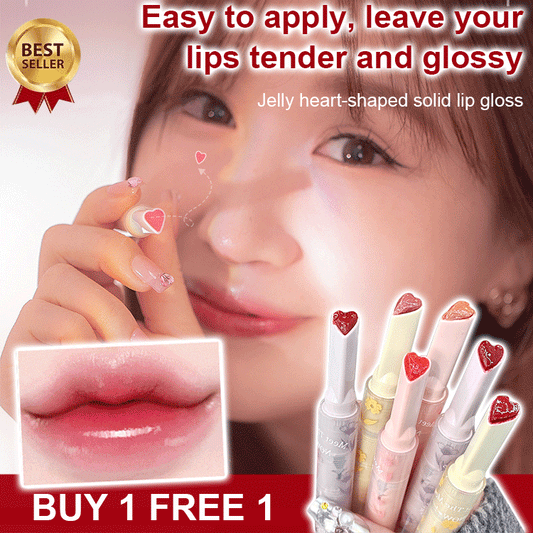 Jelly heart-shaped solid lip gloss