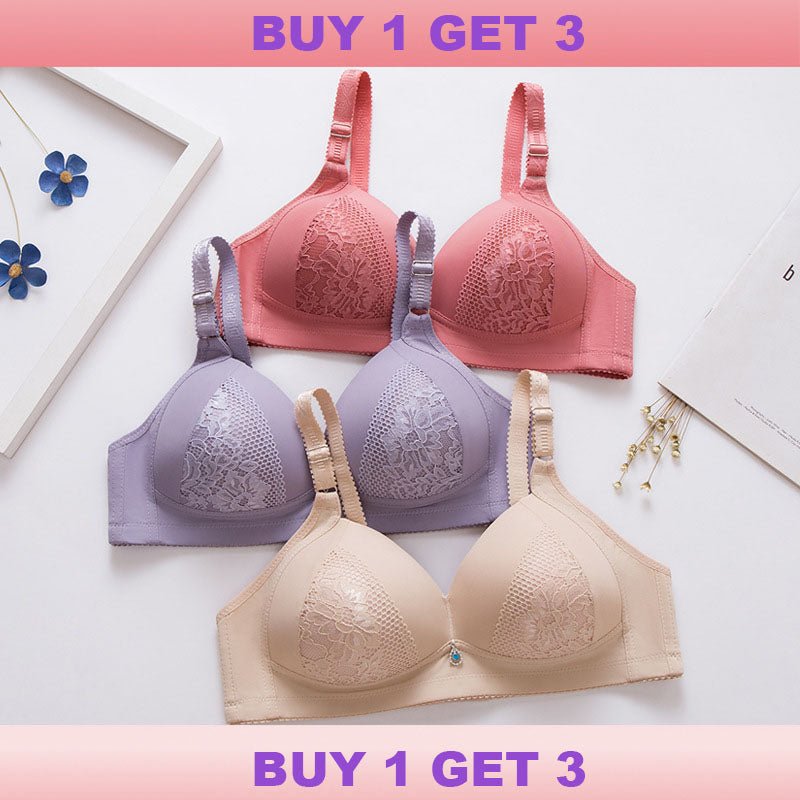 2022 Plus Size Bra Women Underwear Wire Free Comfort Soft Thin Breathable