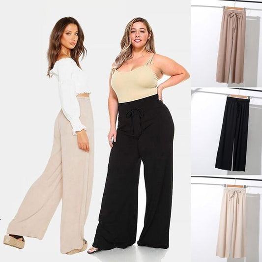 Ice Silk Wide Leg Pants Women