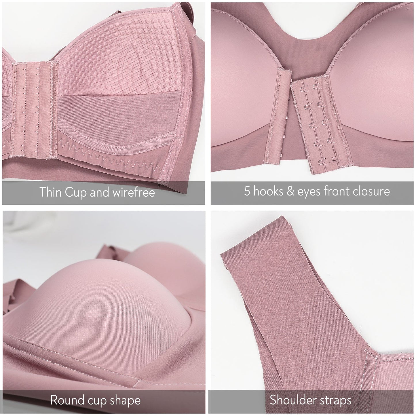 Underwear Seamless Push Up Sexy Bra Front Closure Bras Plus Size