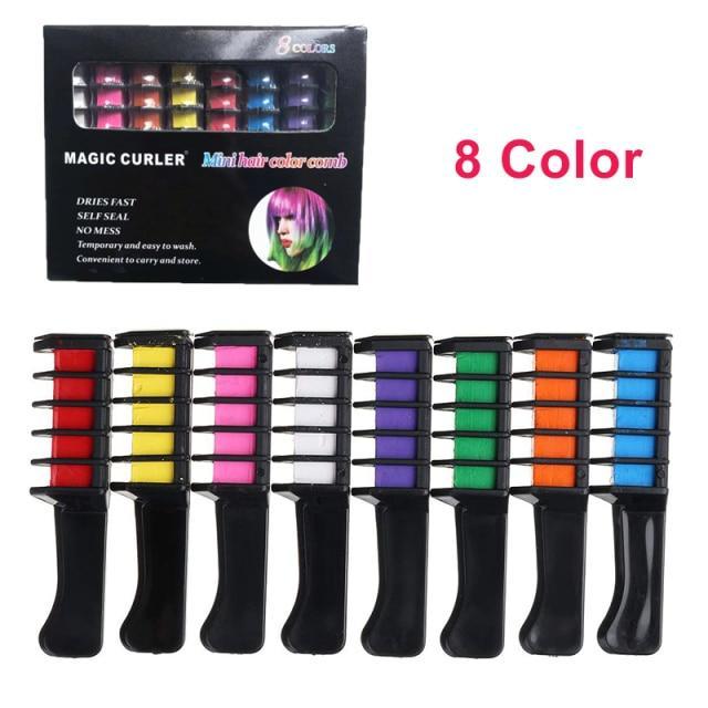 Disposable color hair dye comb
