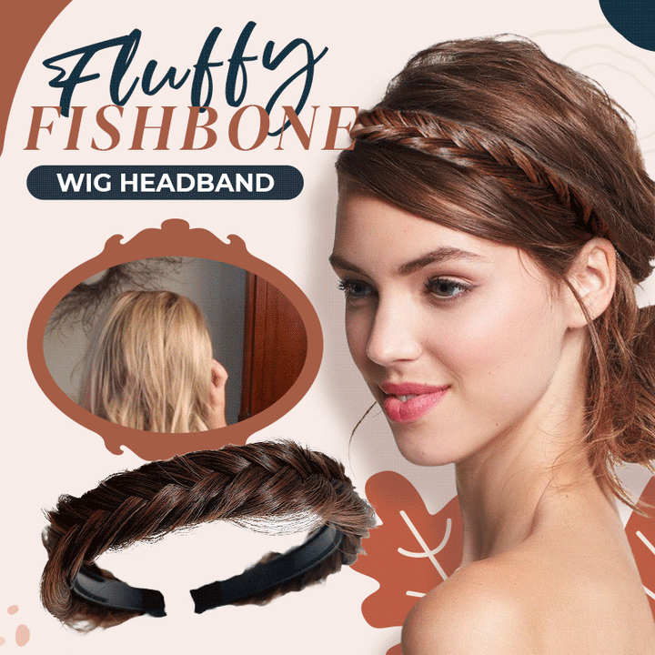 FLUFFY FISHBONE WIG HEADBAND