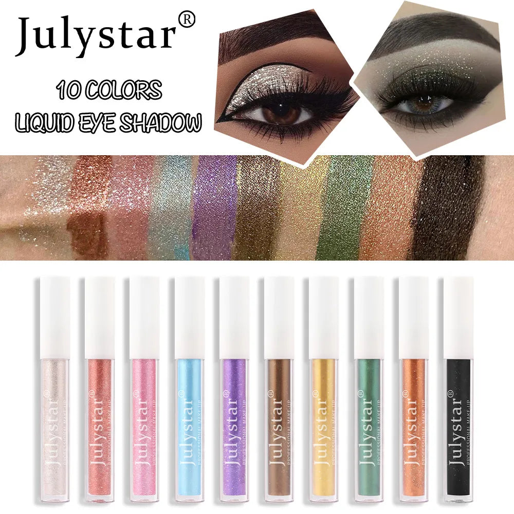 (🔥Mothers Day Sale 50% OFF )-JULYSTAR 10 Colors Liquid Glitter Eyeshadow Set