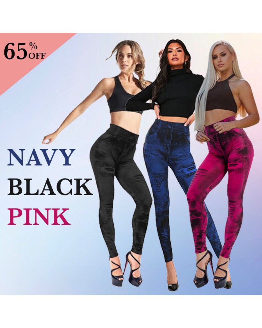 Groovyly Perfect Fit Skinny Stretch Plus Size Denim Jeans Leggings