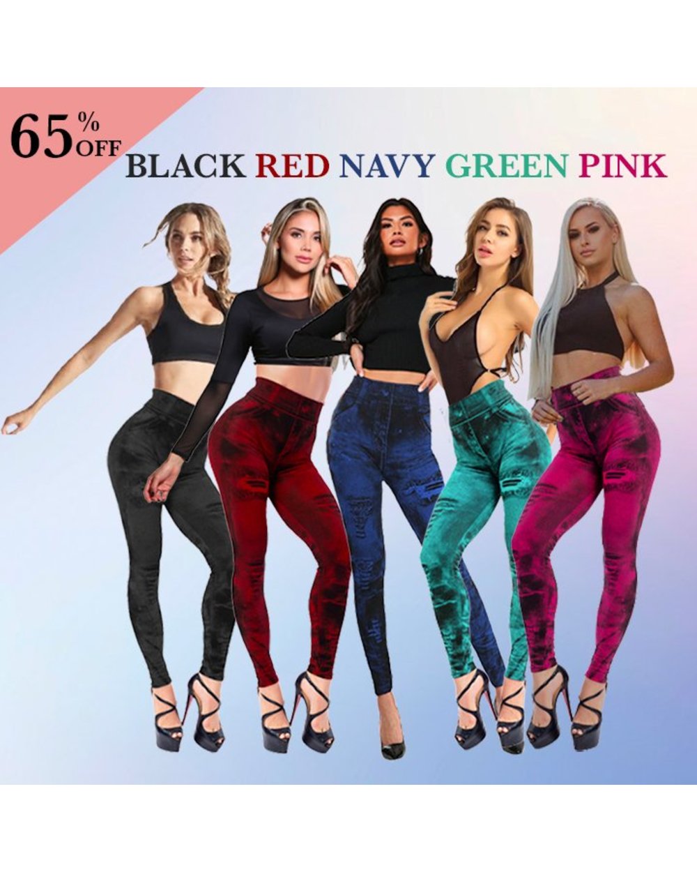 Groovyly Perfect Fit Skinny Stretch Plus Size Denim Jeans Leggings