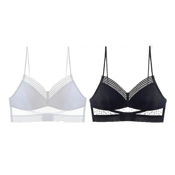 Low Back Wireless Lifting Lace Bra