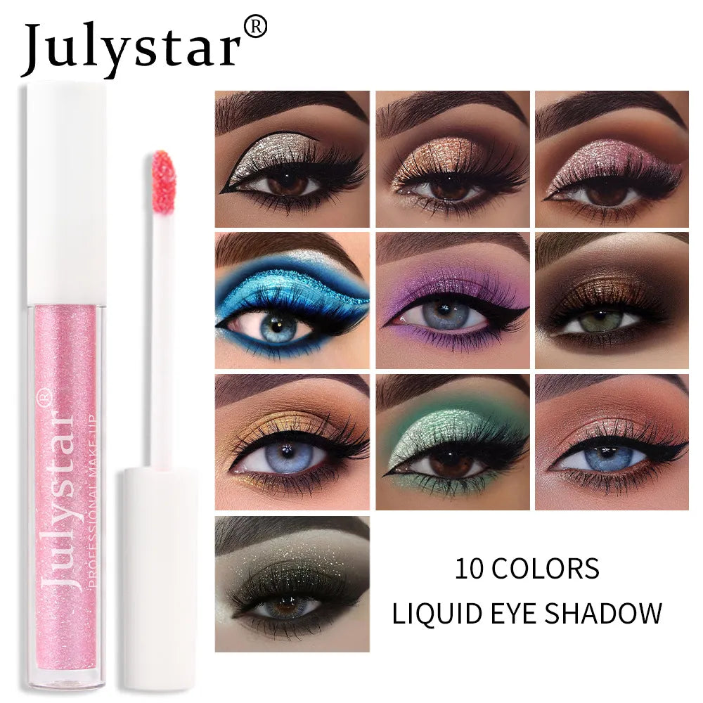 (🔥Mothers Day Sale 50% OFF )-JULYSTAR 10 Colors Liquid Glitter Eyeshadow Set