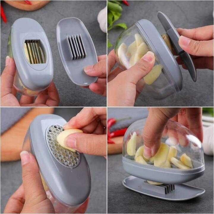 Manual garlic slicer