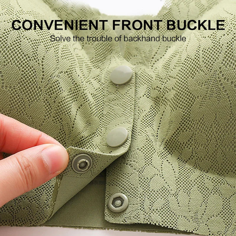Front Buckle Sleep Bra For Older Women M-3XL