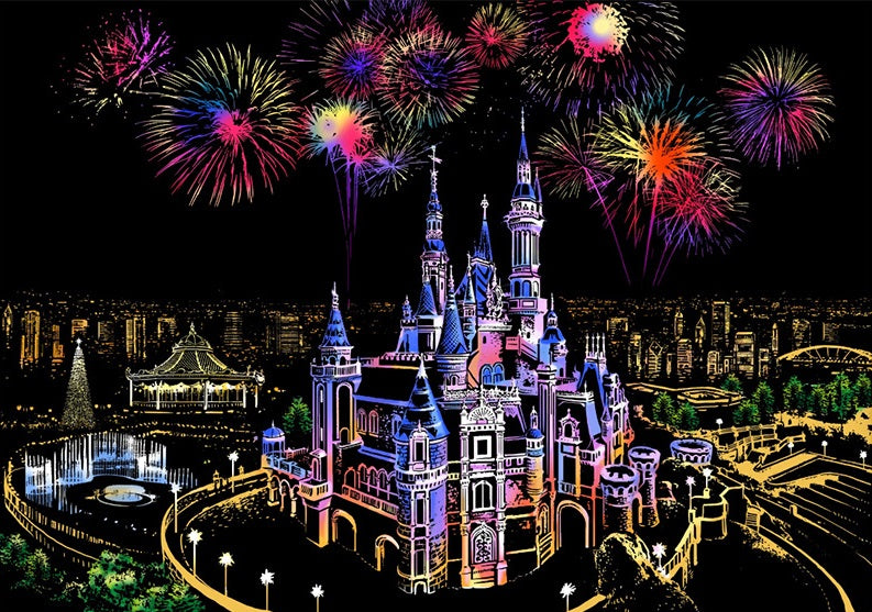 Scratch Off Rainbow Painting  World Famous Tourist Attractions 16 11.2 Inches