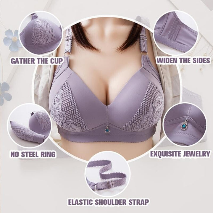 2022 Plus Size Bra Women Underwear Wire Free Comfort Soft Thin Breathable