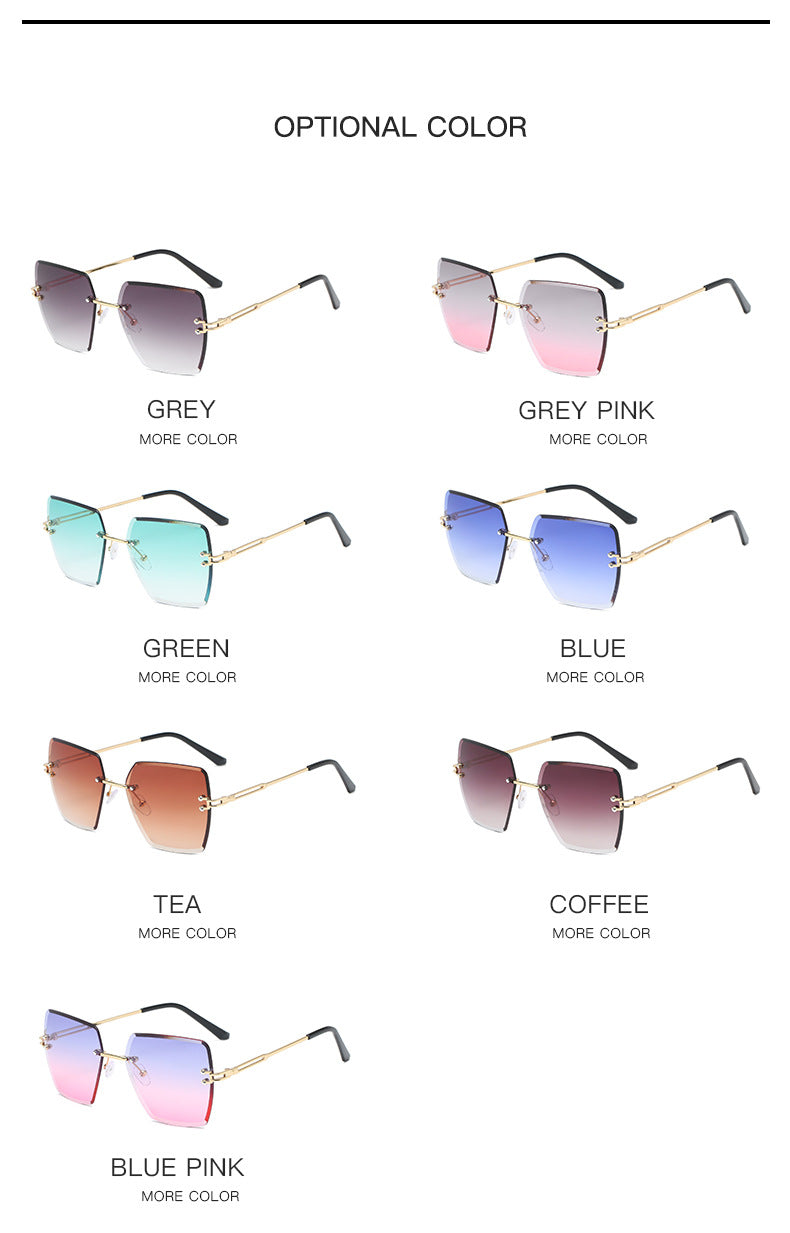Rimless Gradient Sunglasses