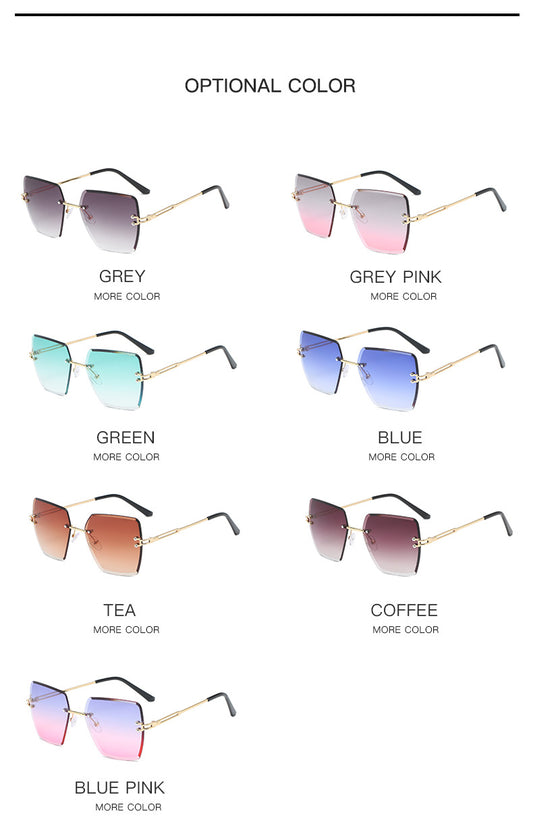 Rimless Gradient Sunglasses
