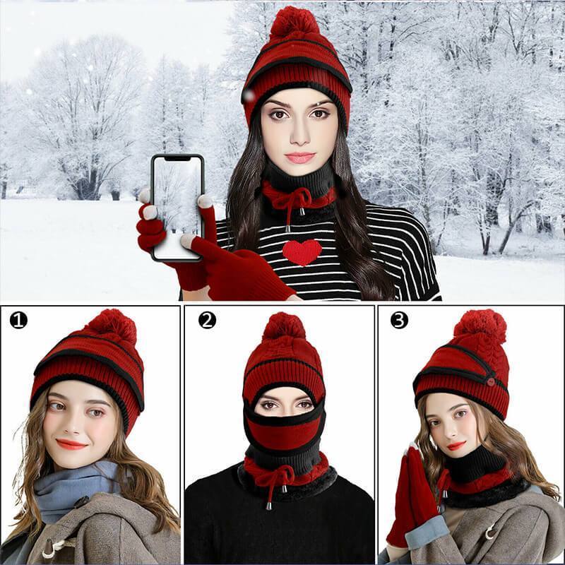 Winter Set Mask Hat Scarf