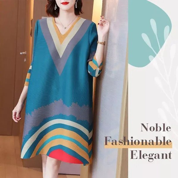 V-NECK NOBLE ELEGANT LOOSE DRESS HOT SALE