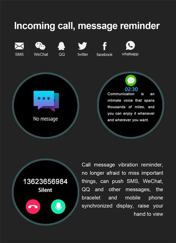 Multifunctional Bluetooth Talk Mens Casual Smart Watch