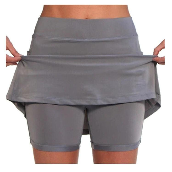 Women s Solid Color Mid waist Athletic Bottoms With Side Pocket 2 In 1 Liner Breathable Quick Dry Plus Size
