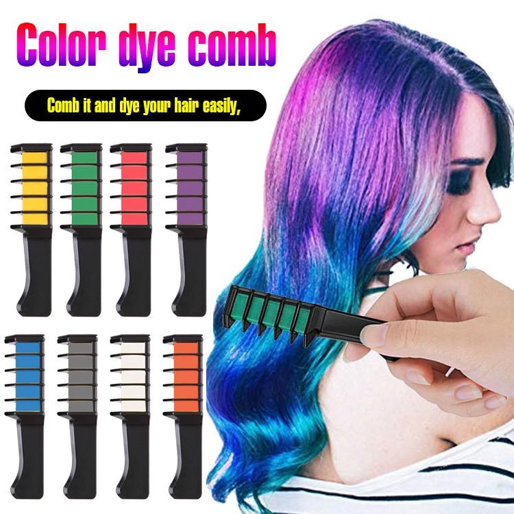 Disposable color hair dye comb