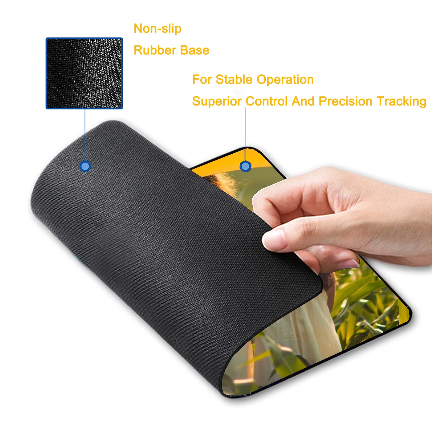 P125 Mouse Pad with Stitched Edge