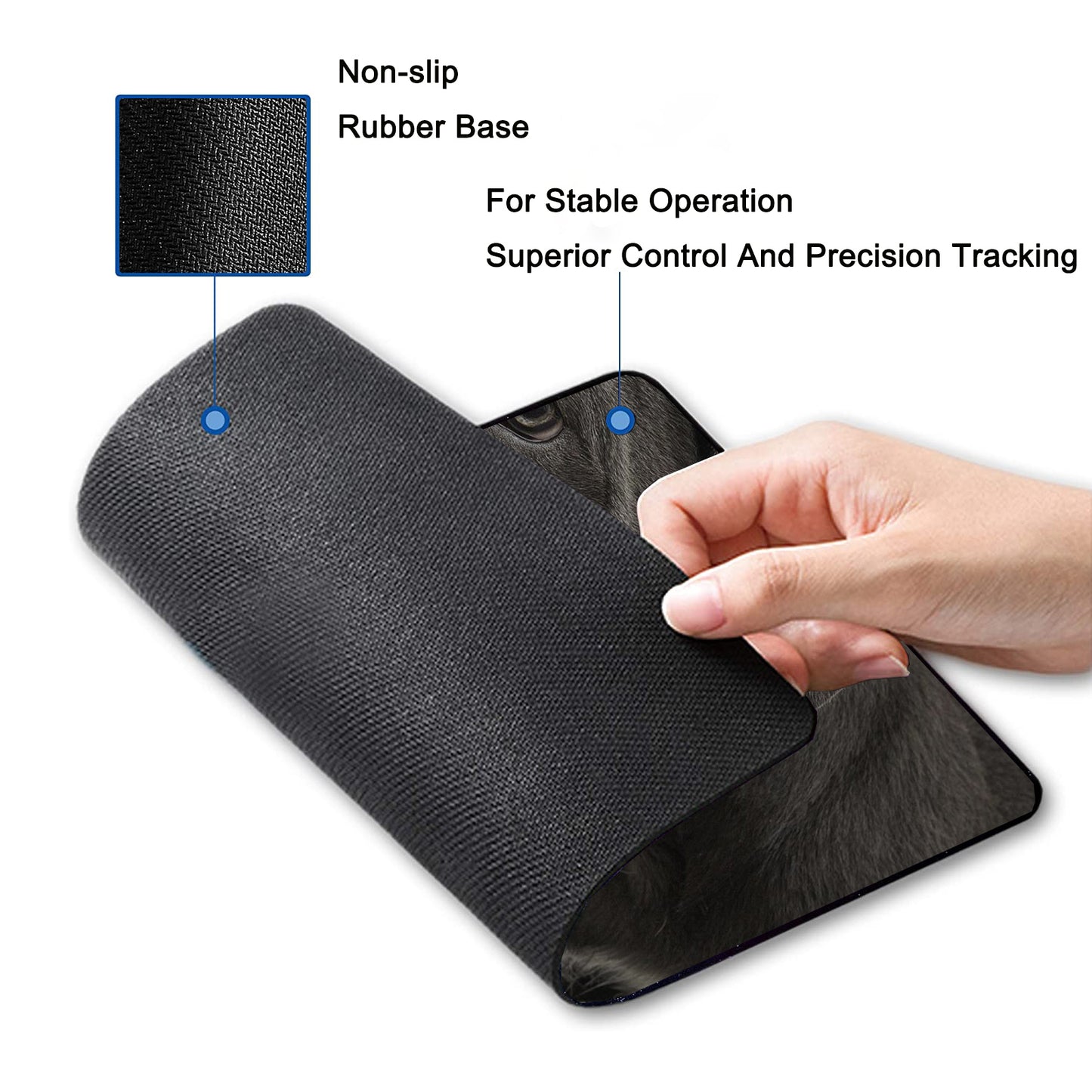 P116 Mouse Pad with Stitched Edge