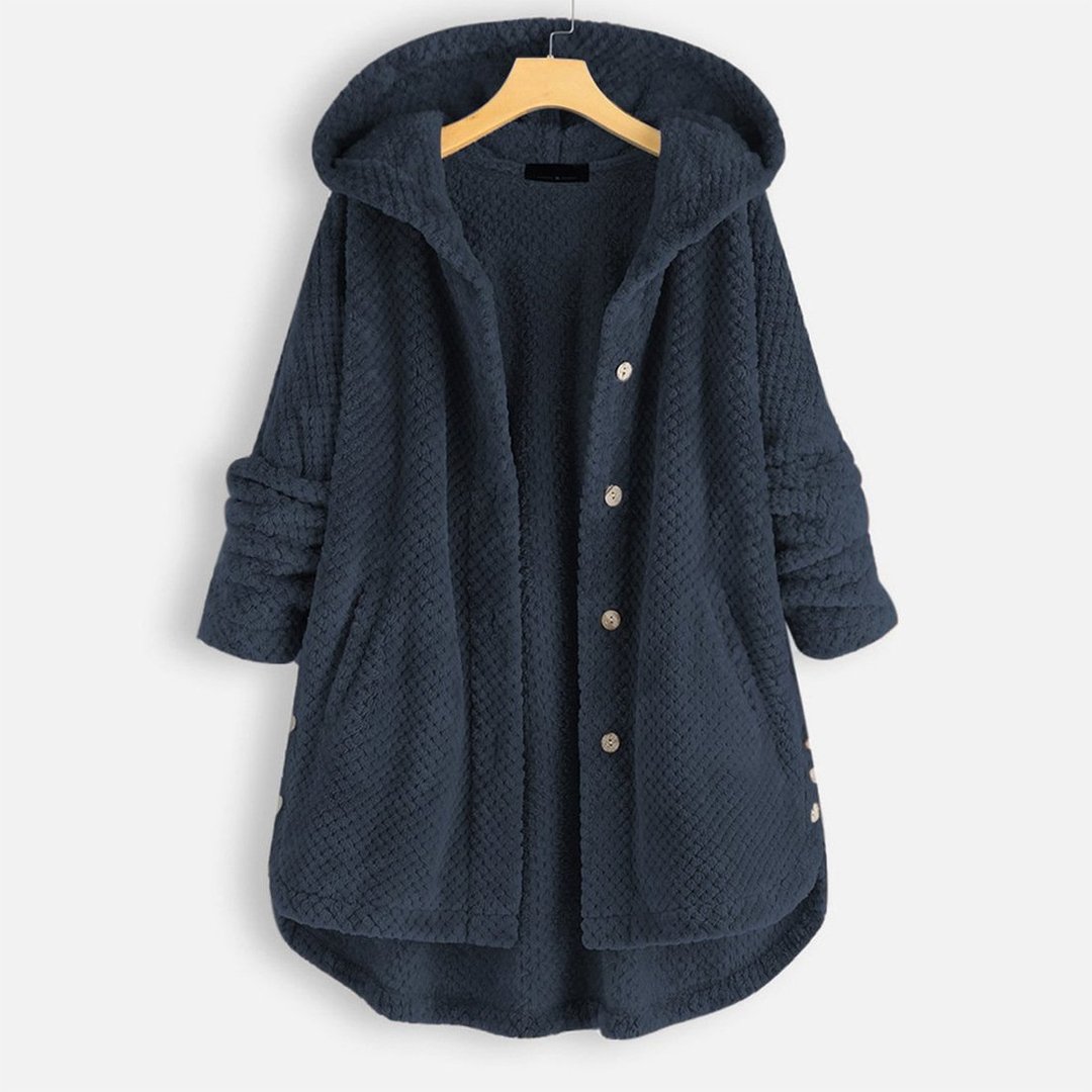 Winter Hooded Double Faced Fleece Sweater Coat