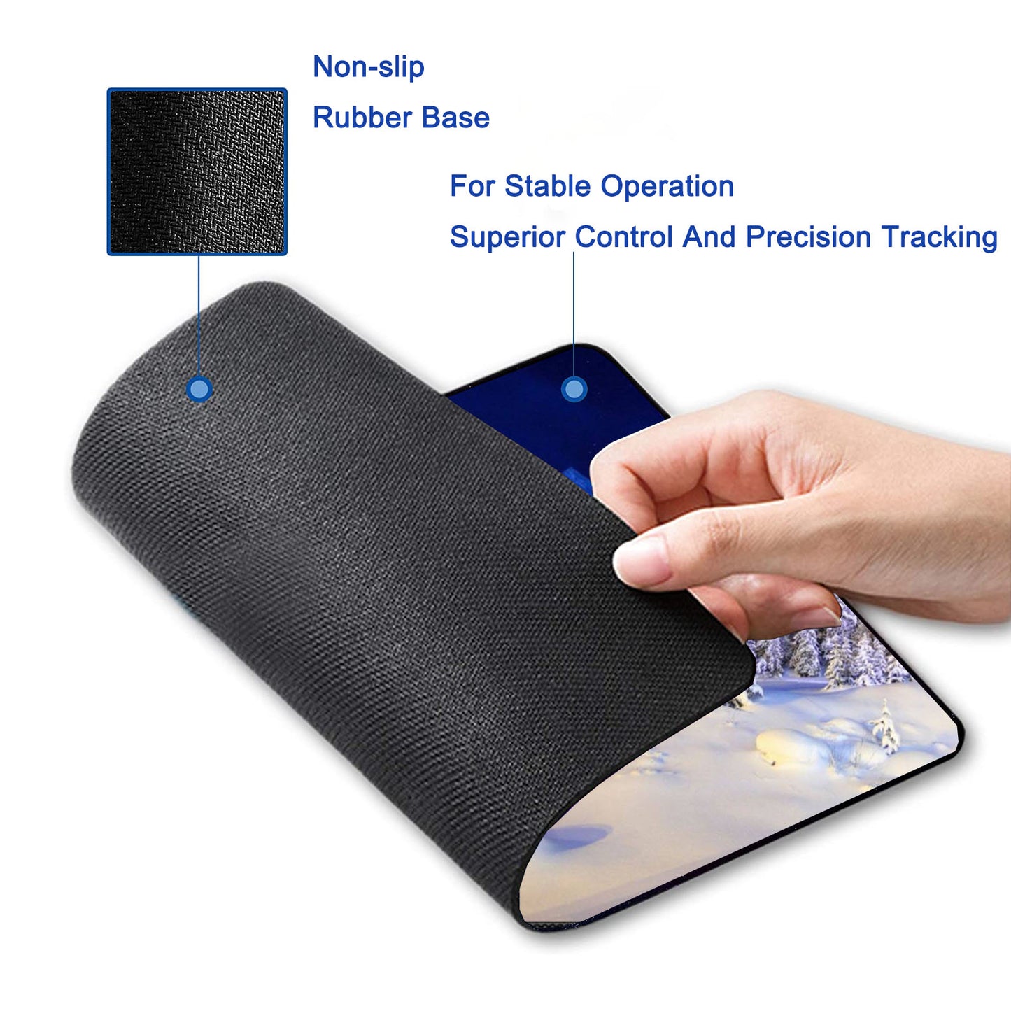 P134 Mouse Pad with Stitched Edge