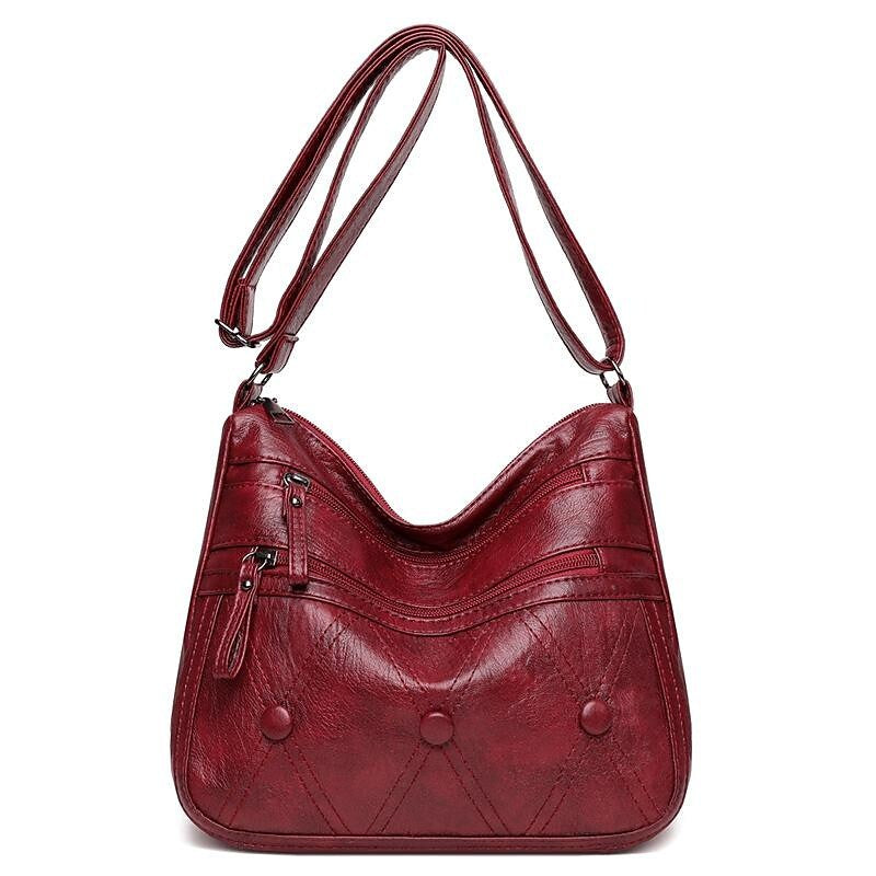 SOFT LEATHER SHOULDER BAG LADIES CROSSBODY MULTIFUNCTIONAL BAG