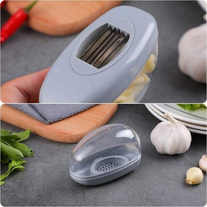 Manual garlic slicer