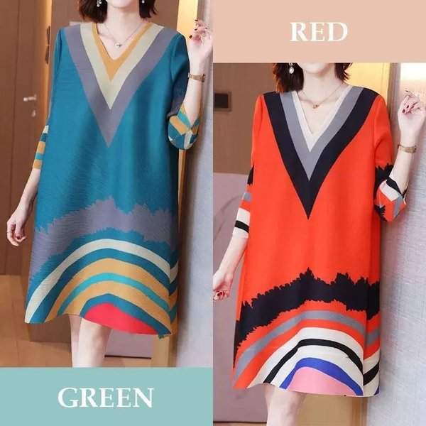 V-NECK NOBLE ELEGANT LOOSE DRESS HOT SALE