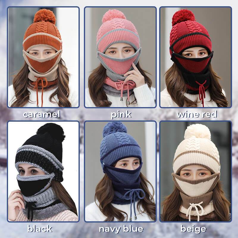 Winter Set Mask Hat Scarf