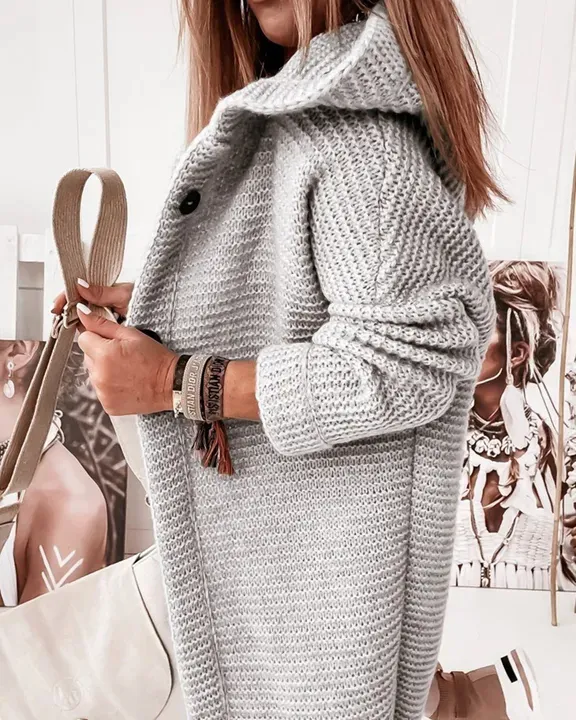 Ribbed Knit Button Up Open Front Hooded Cardigan