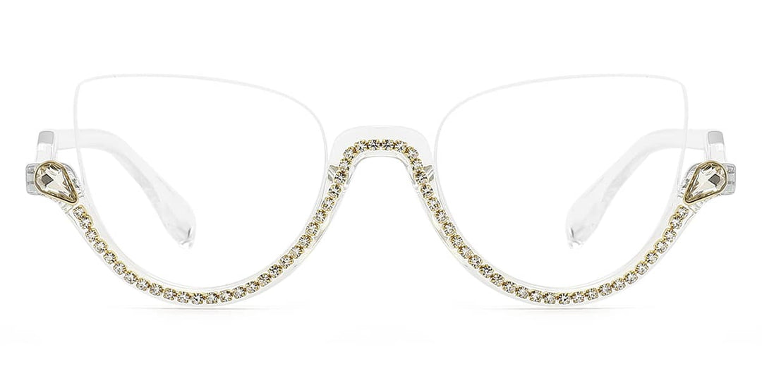 Cat eye Fancy Diamond Eyeglasses for Women