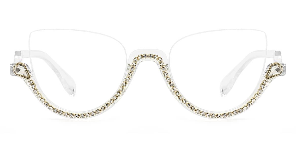 Cat eye Fancy Diamond Eyeglasses for Women