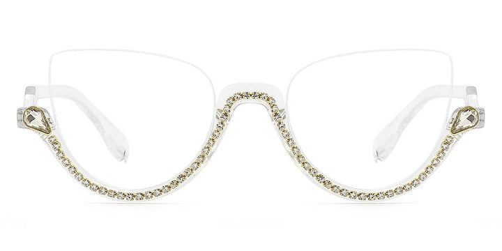 Cat eye Fancy Diamond Eyeglasses for Women