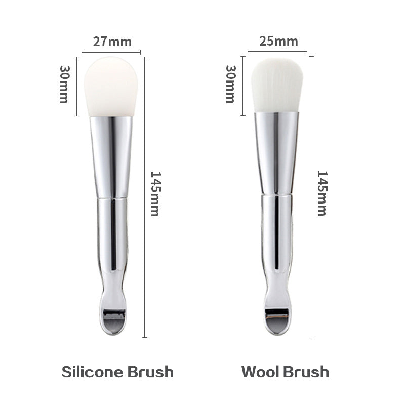 Double Ended With Digging Spoon Facial Mask Brush
