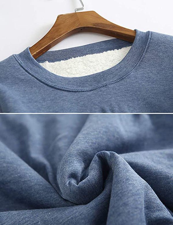 Cat paw Casual Cotton Round Neck Solid Sweatshirt
