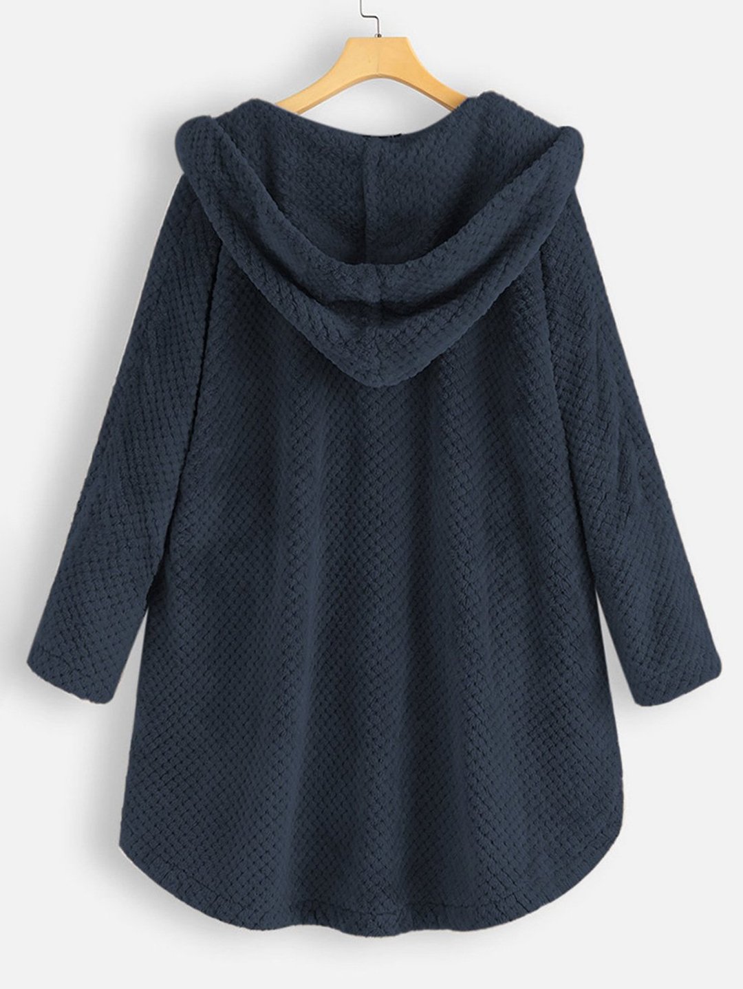 Winter Hooded Double Faced Fleece Sweater Coat