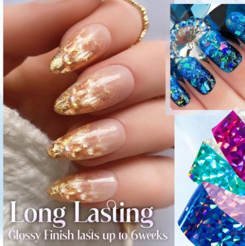 Reflective Mosaic Nail Art Transfer Foils Set of 12