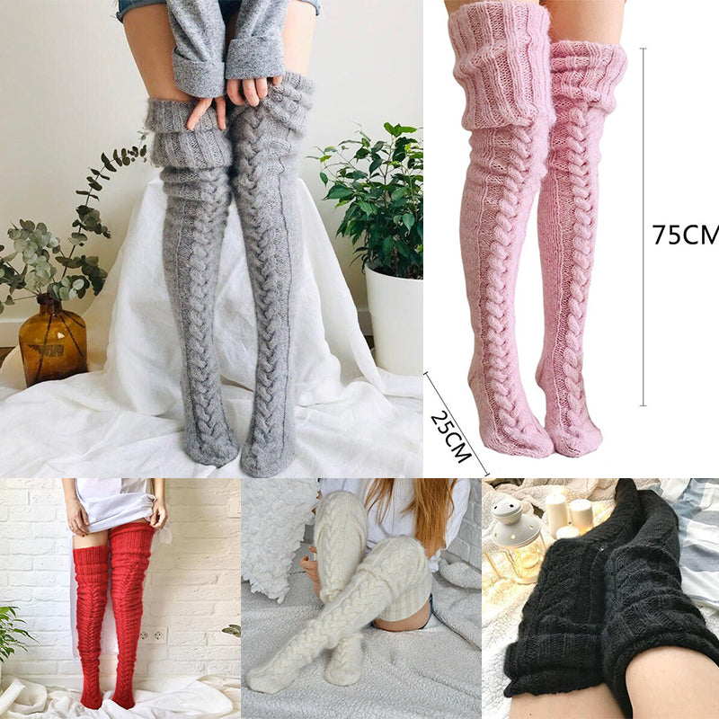 Knitted Thigh High Stockings