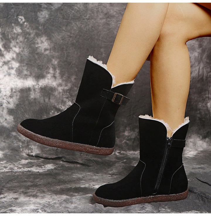Women Diabetic Walking Snow Boots Warm Short Shoes