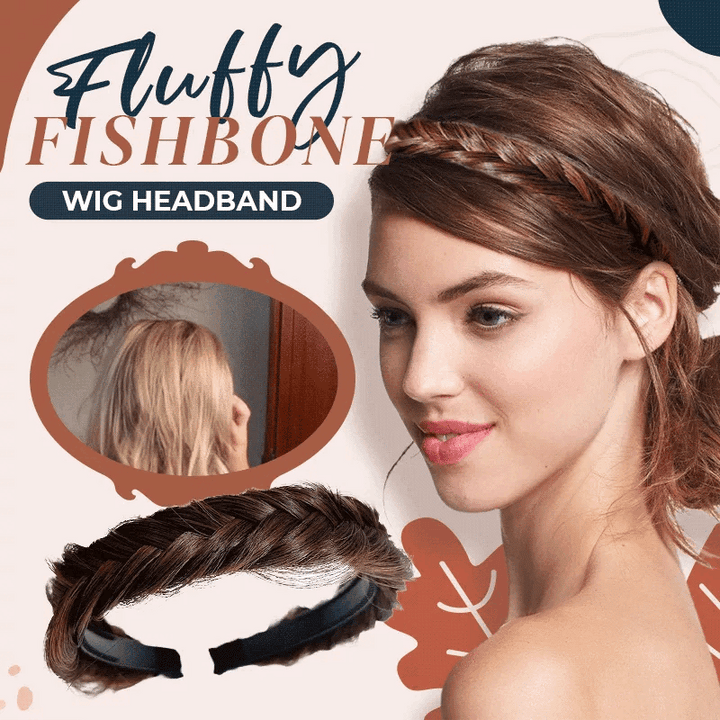 FLUFFY FISHBONE WIG HEADBAND