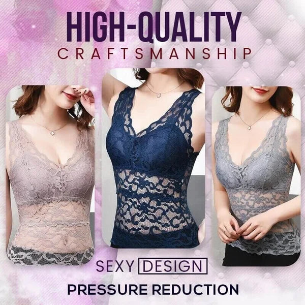 💖Last Day 49% OFF💖Long Lace Beauty Back Undershirt