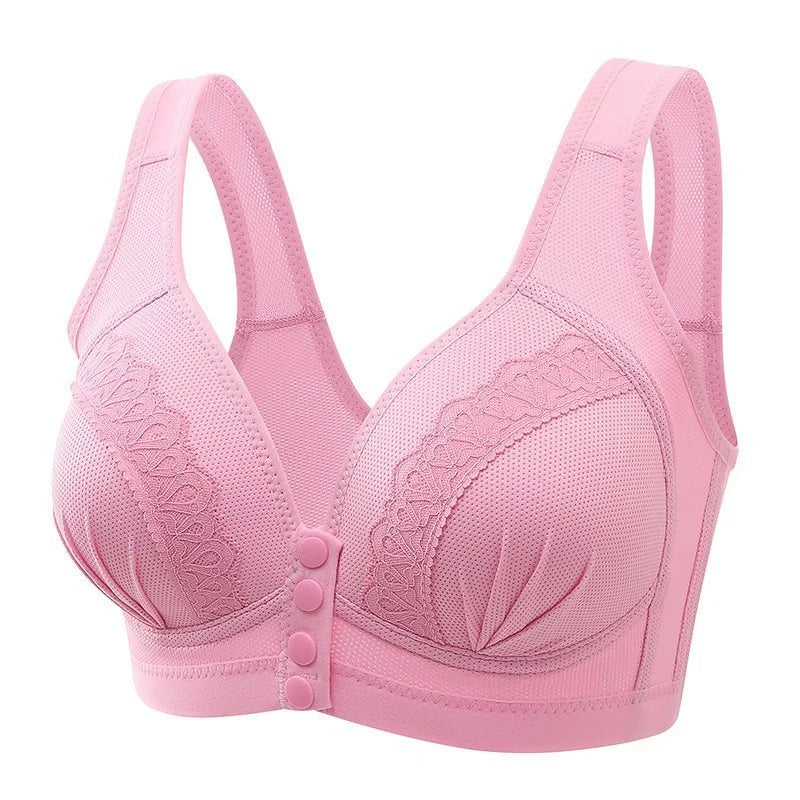 🎄Last day 75%OFF-2022 Front Button Breathable Skin-Friendly Cotton Bra