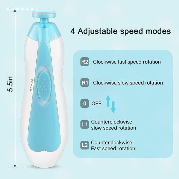 (💖Summer Hot Sale) Premium LED Baby Nail Trimmer Set