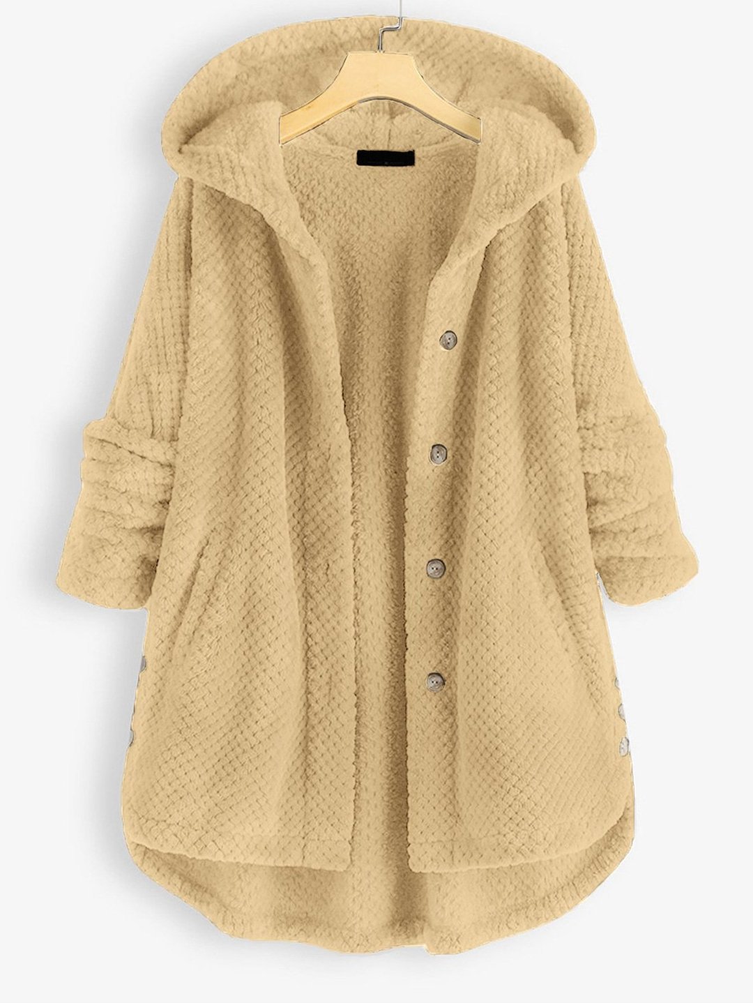 Winter Hooded Double Faced Fleece Sweater Coat